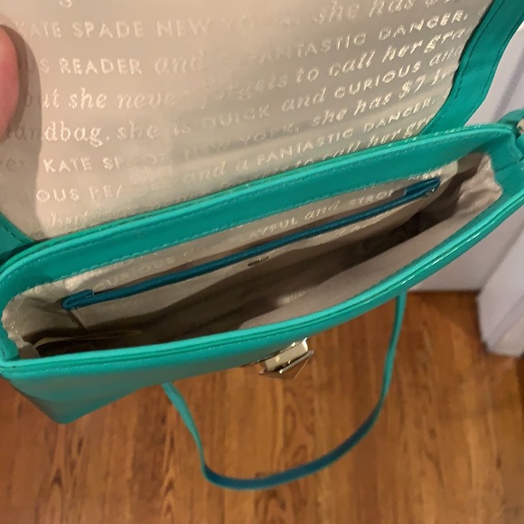 Kate Spade Crossbody Purse in Turquoise. Excellent Condition. - Picture 9 of 10